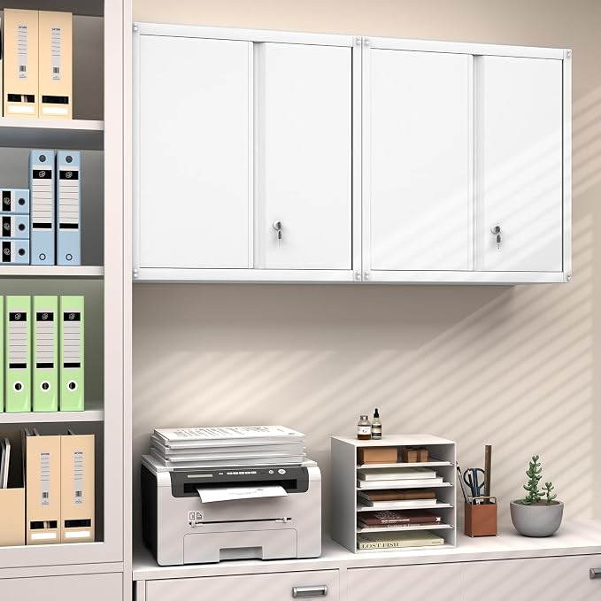 GREATMEET Metal Wall Cabinet, Wall Mounted Cabinet - Image 5