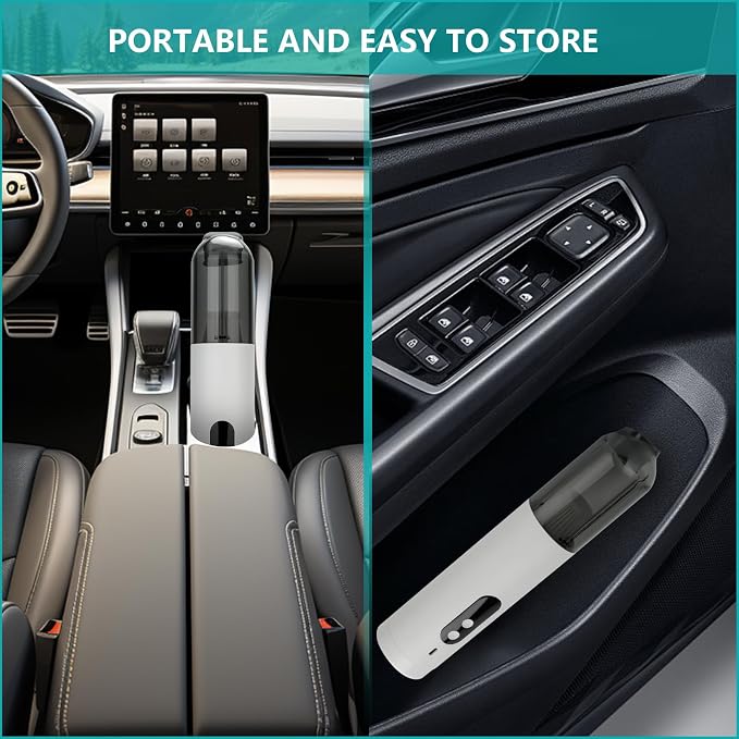 Mini Car Vacuum, 5 in 1 Cordless Handheld Vacuum Cleaner 16800Pa Suction Power - Image 6