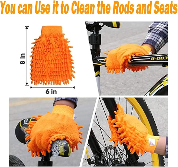 10pcs Bike Cleaning Kit, Bicycle Clean Brush Tool Including Chain Cleaner - Image 5