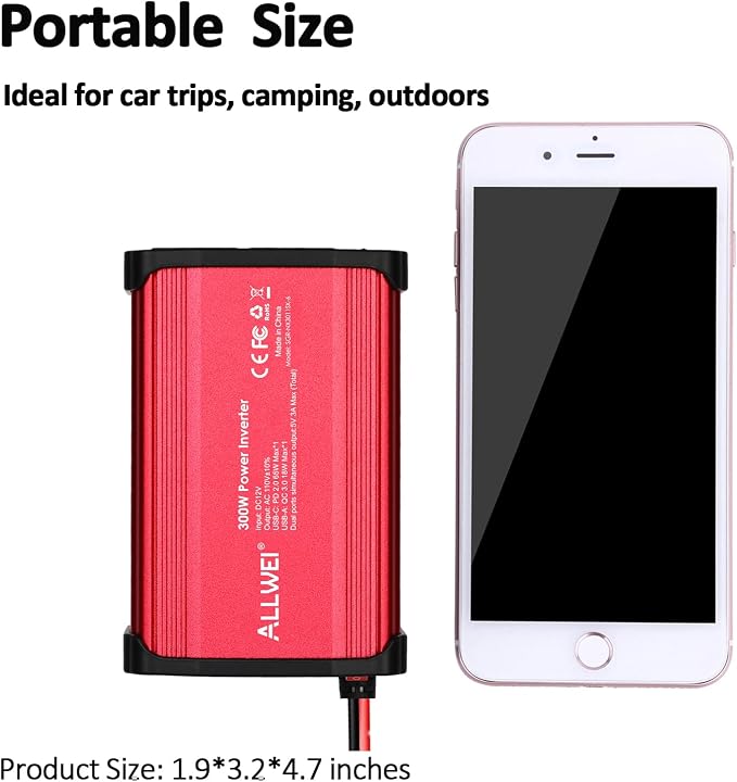 ALLWEI 300W Car Power Inverter - Image 8