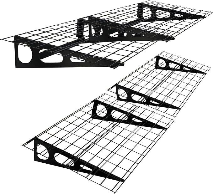 2 Pack 2x6 FT Garage Shelving Wall Mounted, 24x70 inch Floating Shelves by Erweater