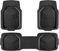 Amazon Basics 3-Piece All-Weather Heavy Duty, Full Set Rubber Floor Mats by AmazonBasics