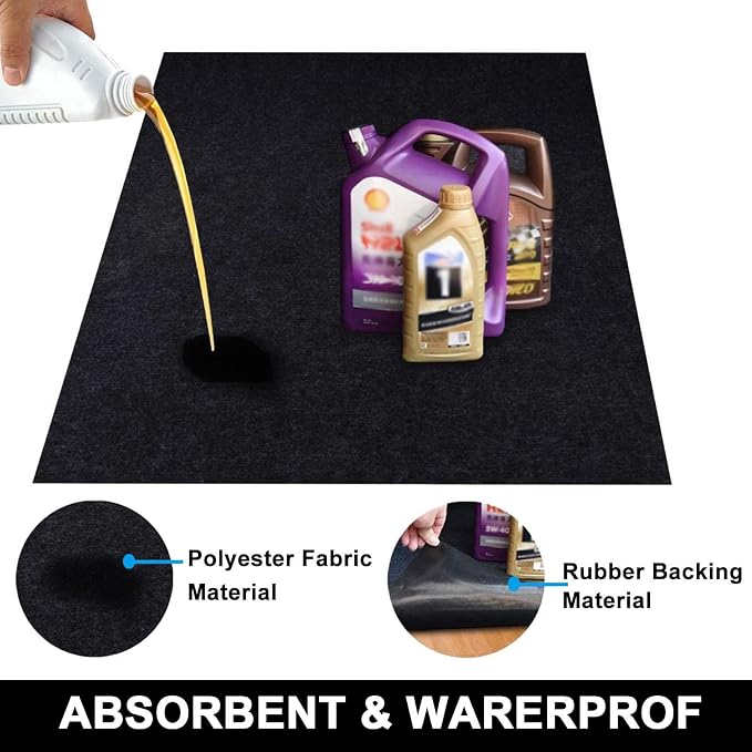 AiBOB Oil Spill Mat, 36 X 60 inches, Garage Floor Mat Under Car, Waterproof - Image 2