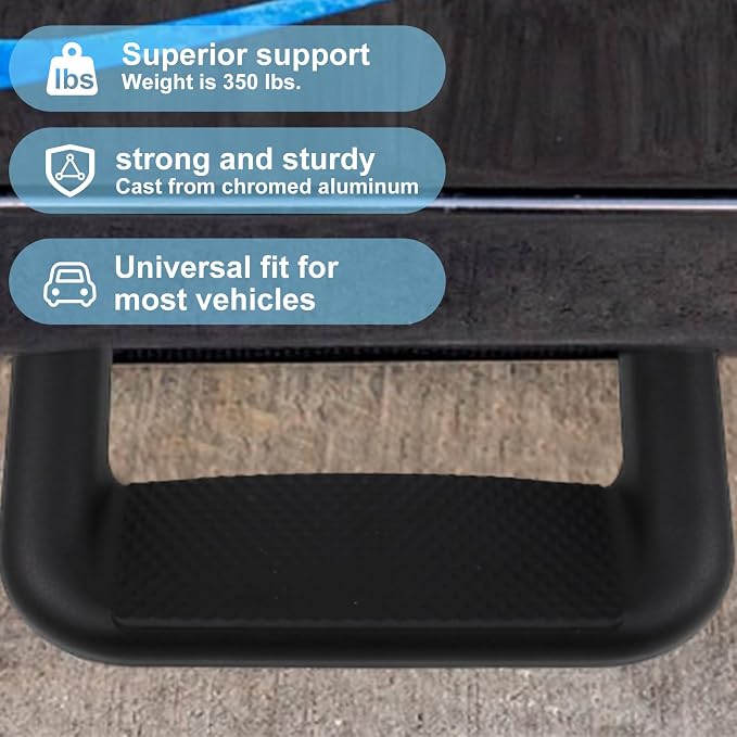 RULLINE Black Powder Coated Truck Side Step Set - Image 4