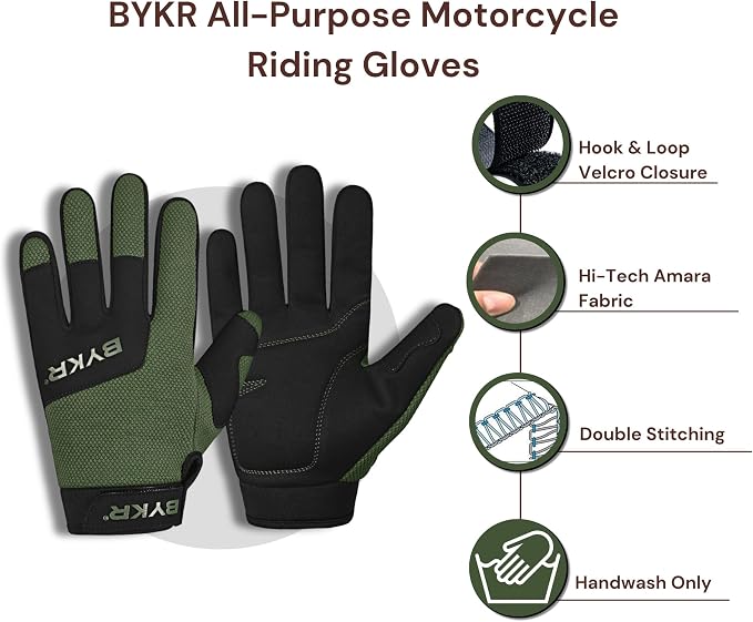 BYKR All-Weather Motorcycle Gloves - Image 5