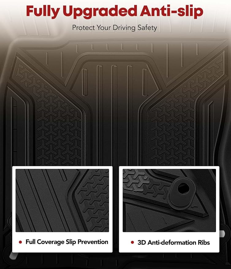 YHTAUTO Floor Mats Fit 2016-2021 Honda Civic Coupe/Sedan/Type R, 2017-2021 - Image 4