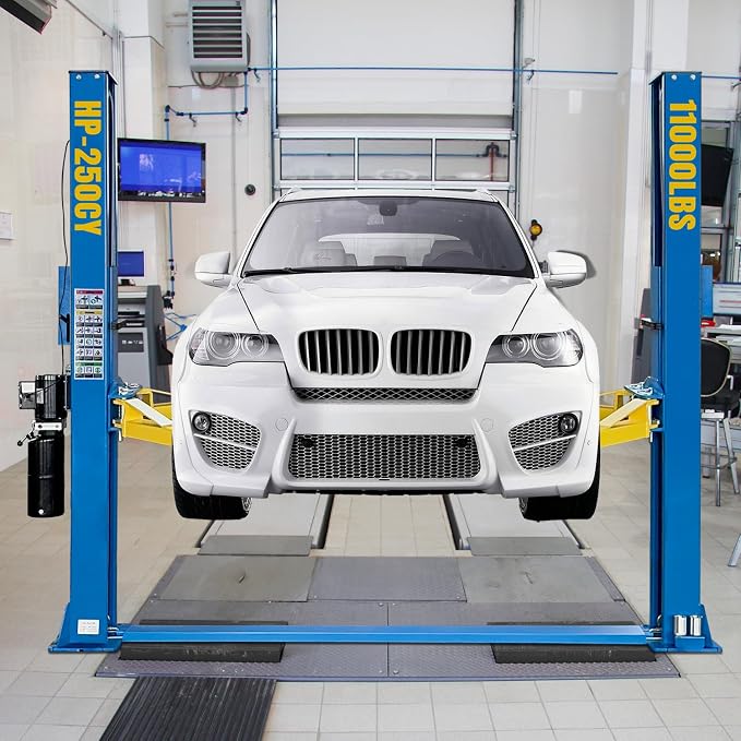 110V Two Post Car Lift 11, 000 LBS, Single-Sided Unlocking Heavy Duty Floor - Image 8