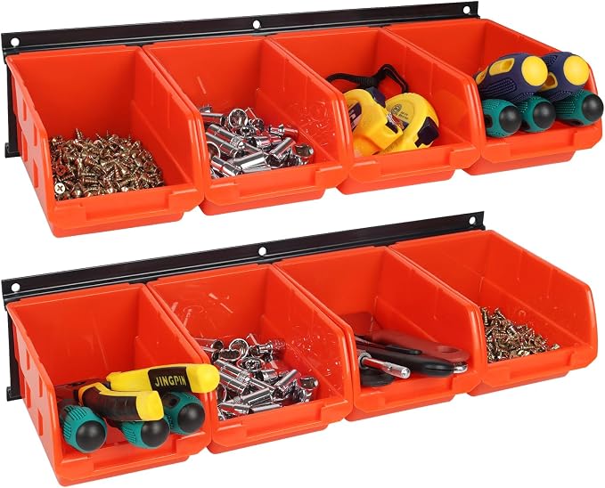 Screw Organizer Wall Mount Hardware Organizer Garage Storage Bins Box Small by TVKB-FB