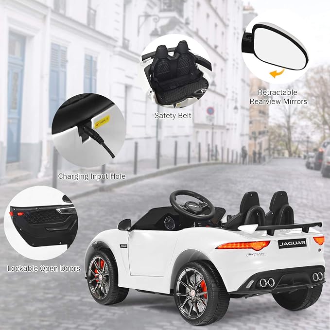 Costzon Ride on Car, 12V Licensed Jaguar F-Type SVR Battery Powered Kids' - Image 6