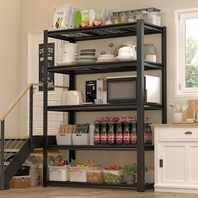 Garage Shelf, Heavy Duty Storage Rack Load 3000lb, 5-Tier Metal Garage Shelving - Image 3