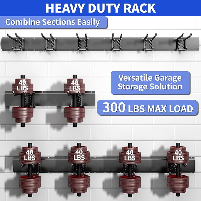 Garage Organization Tool Organizer Wall Mount, 48inch Heavy Duty Garden Tool - Image 3