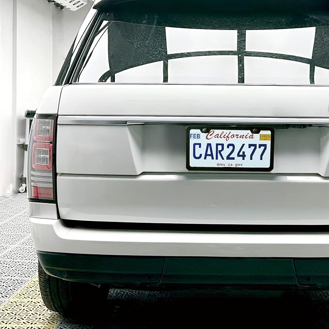 License Plate Frames, 2 Packs Front Rear Car Tags, Aluminum Alloy License Plate - Image 5