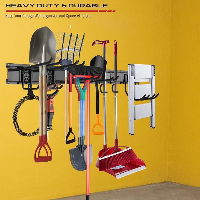 48" Heavy Duty Garage Wall Organizer, Wall Mount Tool Storage Rack - Image 7
