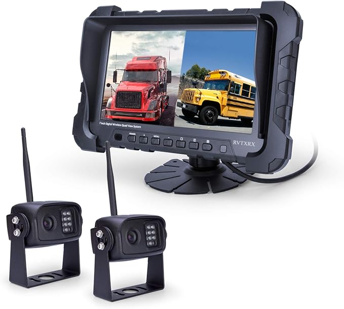 Digital Wireless Backup Camera System, Dual HD 720P Camera by RVTXRX
