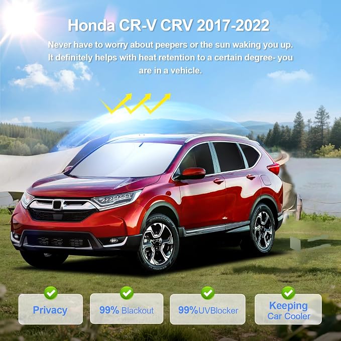 8pcs Car Window Shades for Honda CR-V CRV 2017-2022 Accessories, Windshield - Image 2