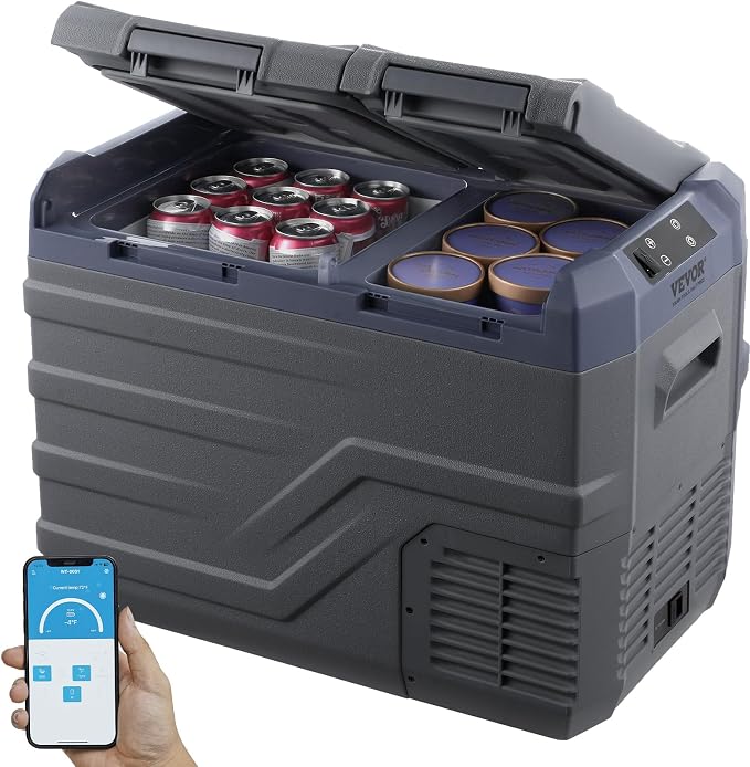 VEVOR NLS45, 12 Volt Car Refrigerator Fridge, 32 L Dual Zone Portable Freezer by VEVOR