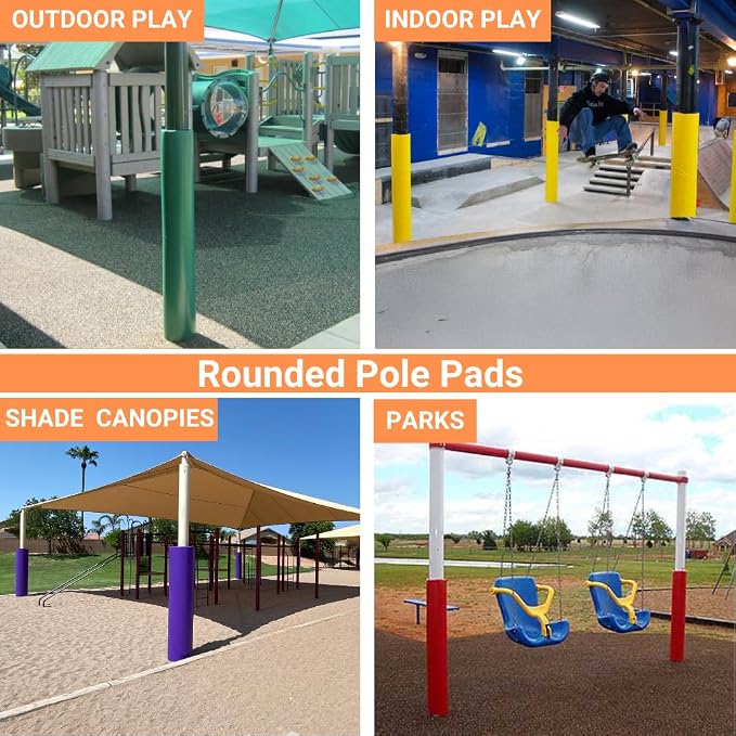 Safety Pole Pad, 4 FT Tall, 1” Thick Foam, Weatherproof, UV-Resistant, - Image 5