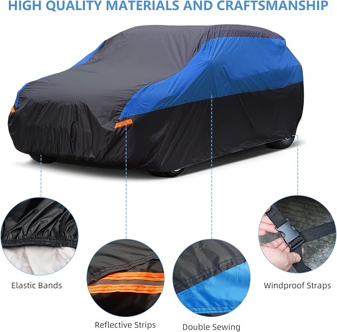SUV Car Cover Hatchback Cover Waterproof All Weather, Outdoor Car Covers - Image 4