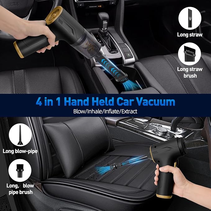 Handheld Car Vacuum Cleaner Cordless, High-Power Brushless 20000PA Mini Hand - Image 5