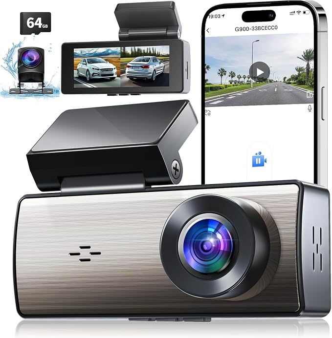 4K+2K Dash Cam Front and Rear, Dash Camera by Unknown