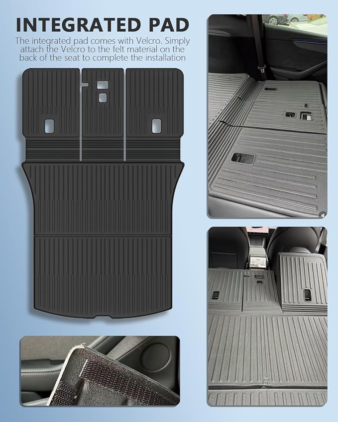 for New 2025 Tesla Model Y Juniper TPE Floor Mats & Front Rear Cargo Mat Full - Image 9