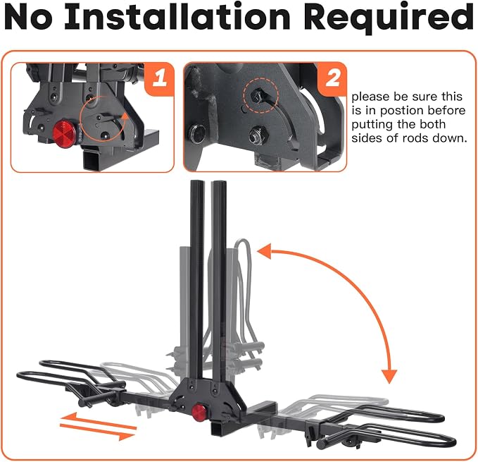 MagRack F2 Bike Rack, 200 lbs Electric Bike No Installation Bike Carrier - Image 2