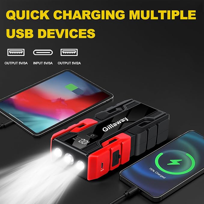 001B 4000A Car Jump Starter, Jump Starter Battery Pack - Image 4