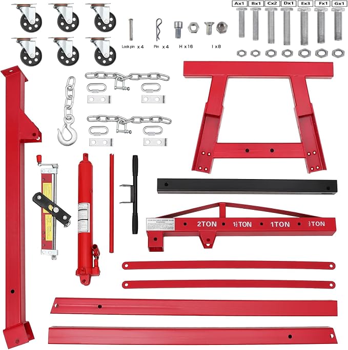 5000 LBS Engine Hoist with Load Leveler, Heavy Duty Alloy Steel Folding Cherry - Image 8