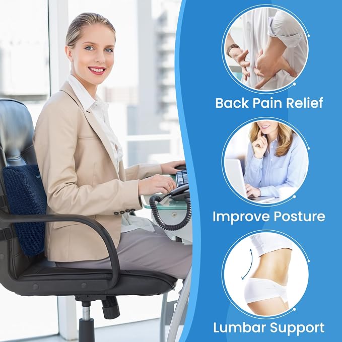 Lumbar Support Pillow for Office Chair Back Support Lumbar Pillow for Car - Image 4