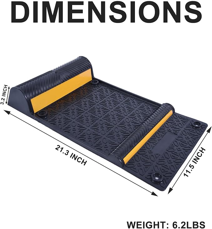 11''x21''/28cmx53cm Parking Guide Mats, Durable Self Adhesive Anti-Skid Wheel - Image 2