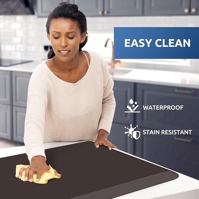 KitchenClouds Kitchen Mat Cushioned Anti Fatigue Rug 24"x70" Waterproof - Image 3