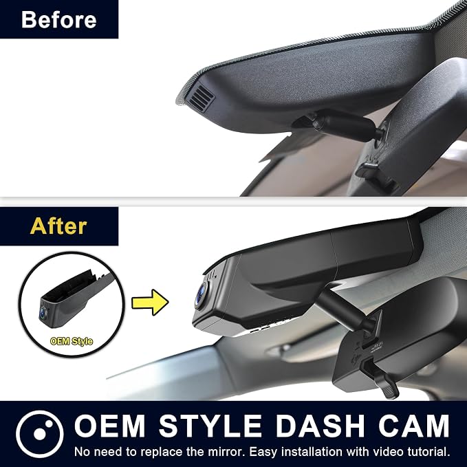 4K Dash Cam Custom fit for GMC Yukon, Yukon XL 2015 2016 2017 2018 2019 2020 - Image 5
