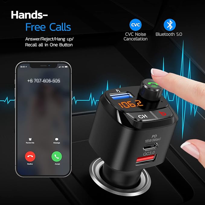 Nulaxy Bluetooth 5.0 FM Transmitter - Image 5