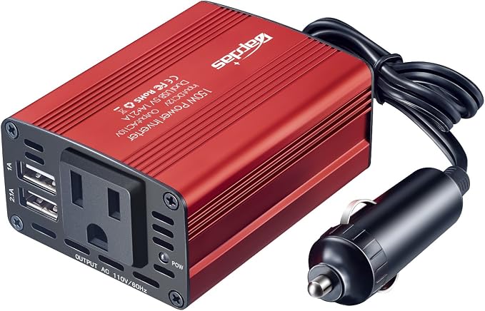 150W Power Inverter 12v to 110v Car Adapter Outlet to Wall Plug by Bapdas