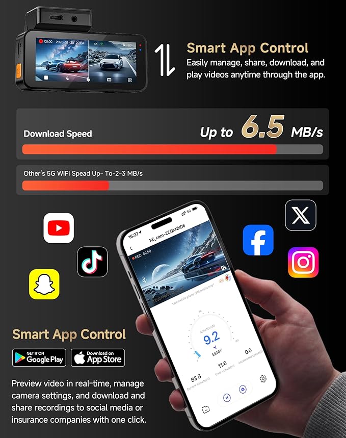 Dash Cam Front and Rear: 4K+2K Dash Camera - Image 5