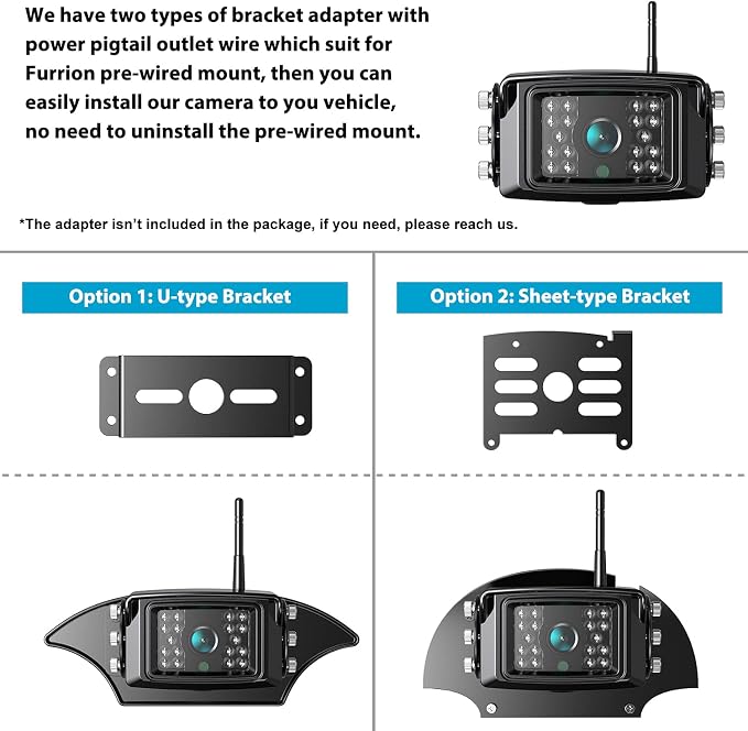 Fookoo 1080P 9" Wireless Backup Camera System, IP69 Waterproof Rear View Front - Image 3