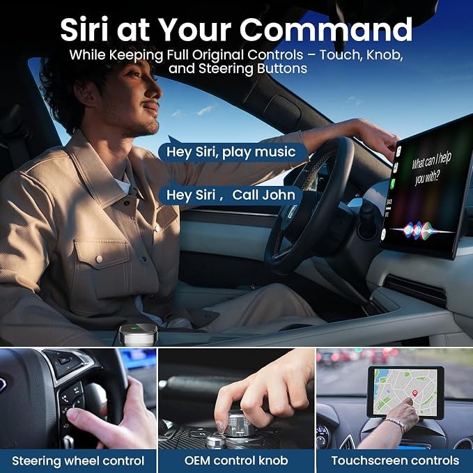 Wireless CarPlay Adapter, 2-in-1 Apple CarPlay & Android Auto Wireless Adapter - Image 8