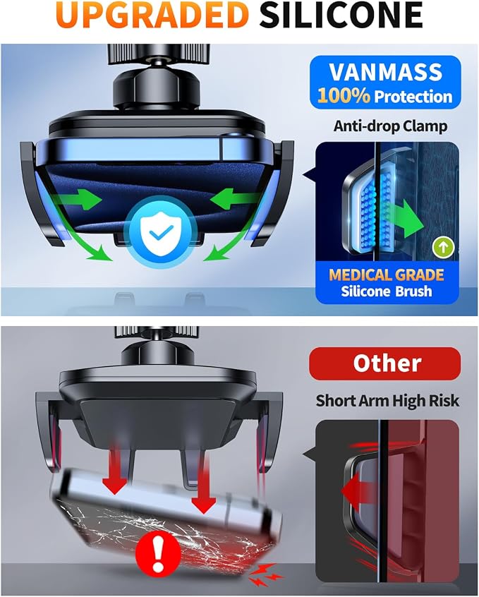 VANMASS 2025 Upgraded Car Phone Holder, Patent Safety Cell Phone Mount - Image 4