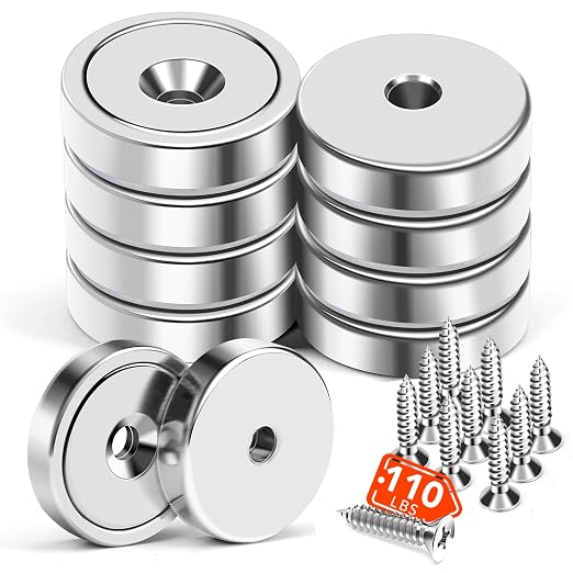 MIKEDE Strong Magnets Heavy Duty, 110LB Neodymium Cup Magnets by MIKEDE