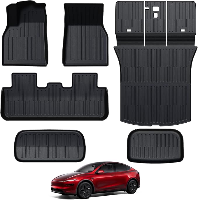 Floor Mats Set for 2025 2026 Tesla Model Y Juniper Accessories, Full Coverage by GALVAGNITE