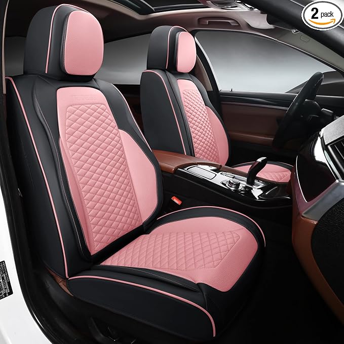 Seat Covers for Cars Full Set, Leather Seat Covers 2 Pack, Breathable Leather by truckerset