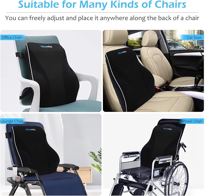 Lumbar Support Pillow for Office Chair Car Back Support Pillow, Memory Foam - Image 7