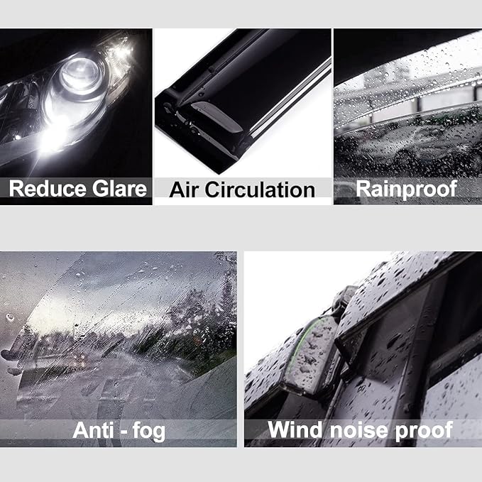94187 Side Window Wind Vent Deflectors fit - Image 4