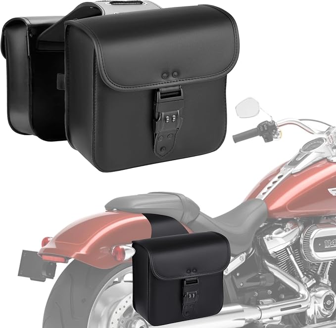 Nomad Leather Motorcycle Saddlebags Quick-Easy Universal Fit Throw Over Saddle by Nomad