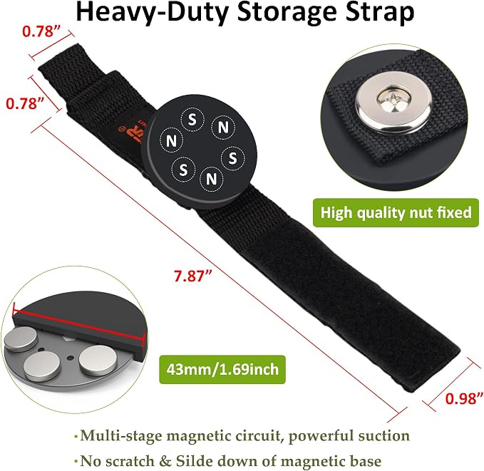 ULIBERMAGNET Strong Magnetic Storage Straps, Heavy Duty Magnetic Garage Storage - Image 5