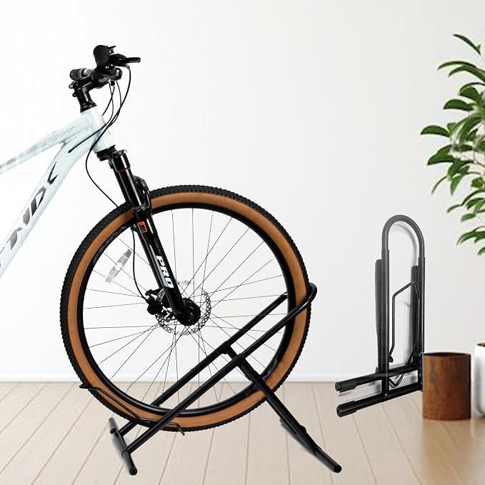 Folding Bike Floor Stand Rack, Portable Bicycle Parking Rack Storage - Image 8