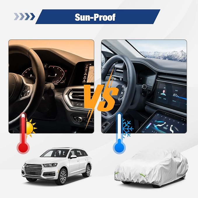 YOLENY Car Cover Waterproof All Weather Full Exterior Covers - Image 5