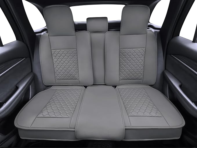 Elantrip Car Seat Cover Full Set Leather Car Seat Protector Universal fit - Image 4