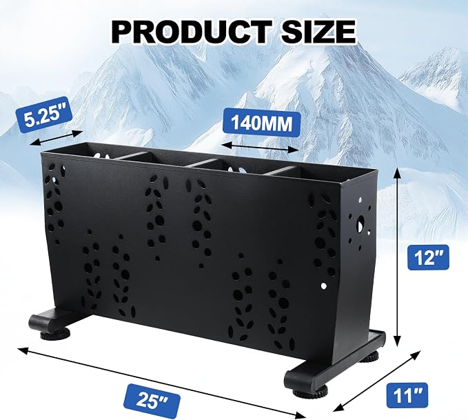 Freestanding Ski Storage Rack for 8 Pairs, Floor Stand Ski Organizer Rack - Image 2