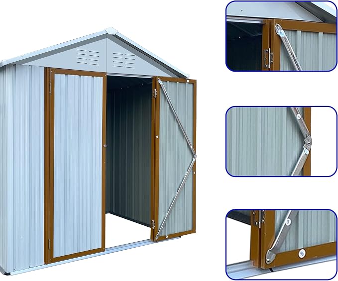 4x6 FT Outdoor Metal Storage Sheds - Image 4
